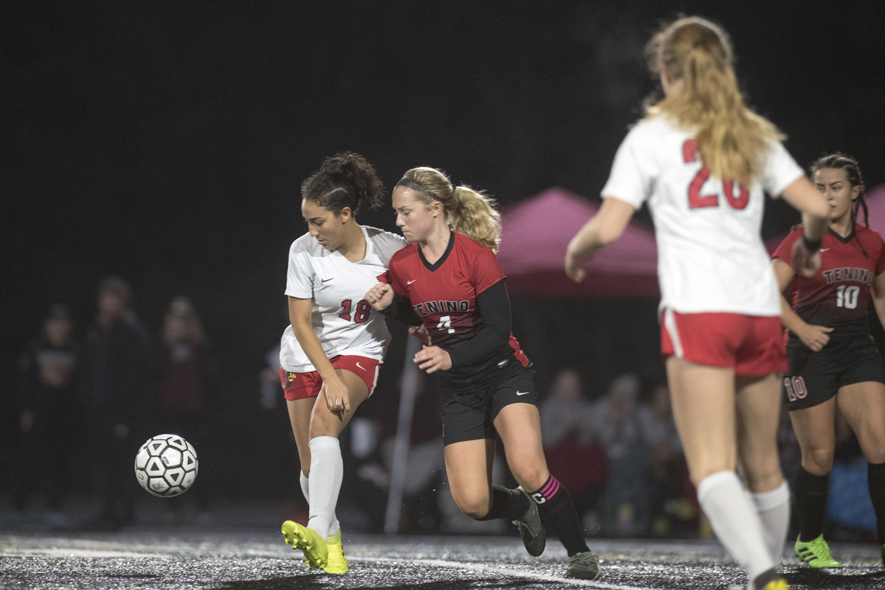 State 1A Girls Soccer Tournament Quarterfinals: Seattle Academy at Tenino (Nov. 16, 2019)